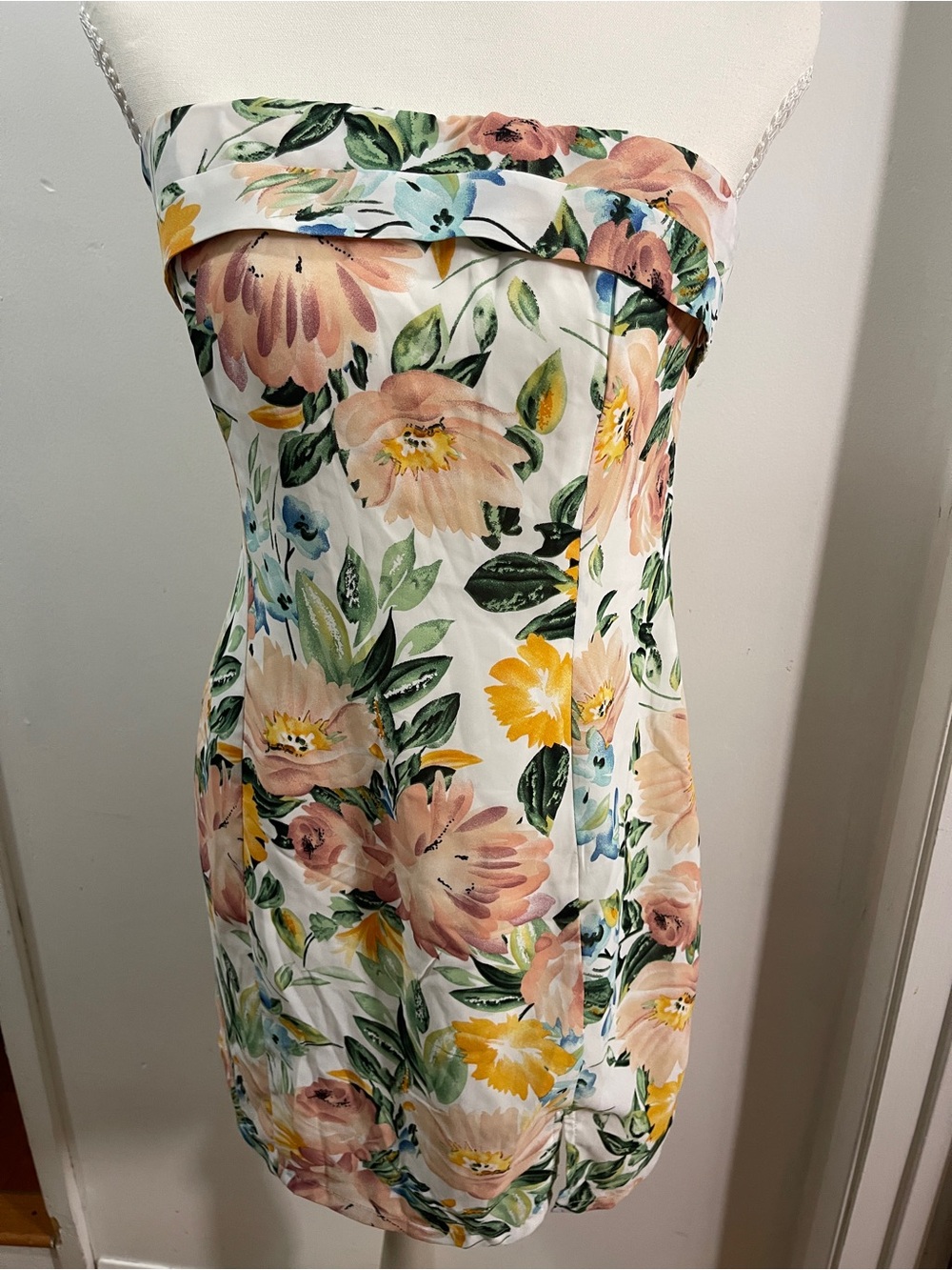 Princess Polly Floral Strapless Mini Dress NWT
